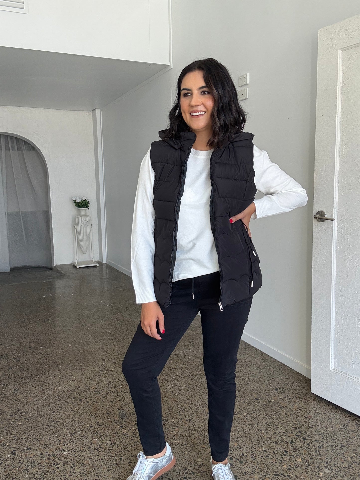 Chilli Puffer Vest Black