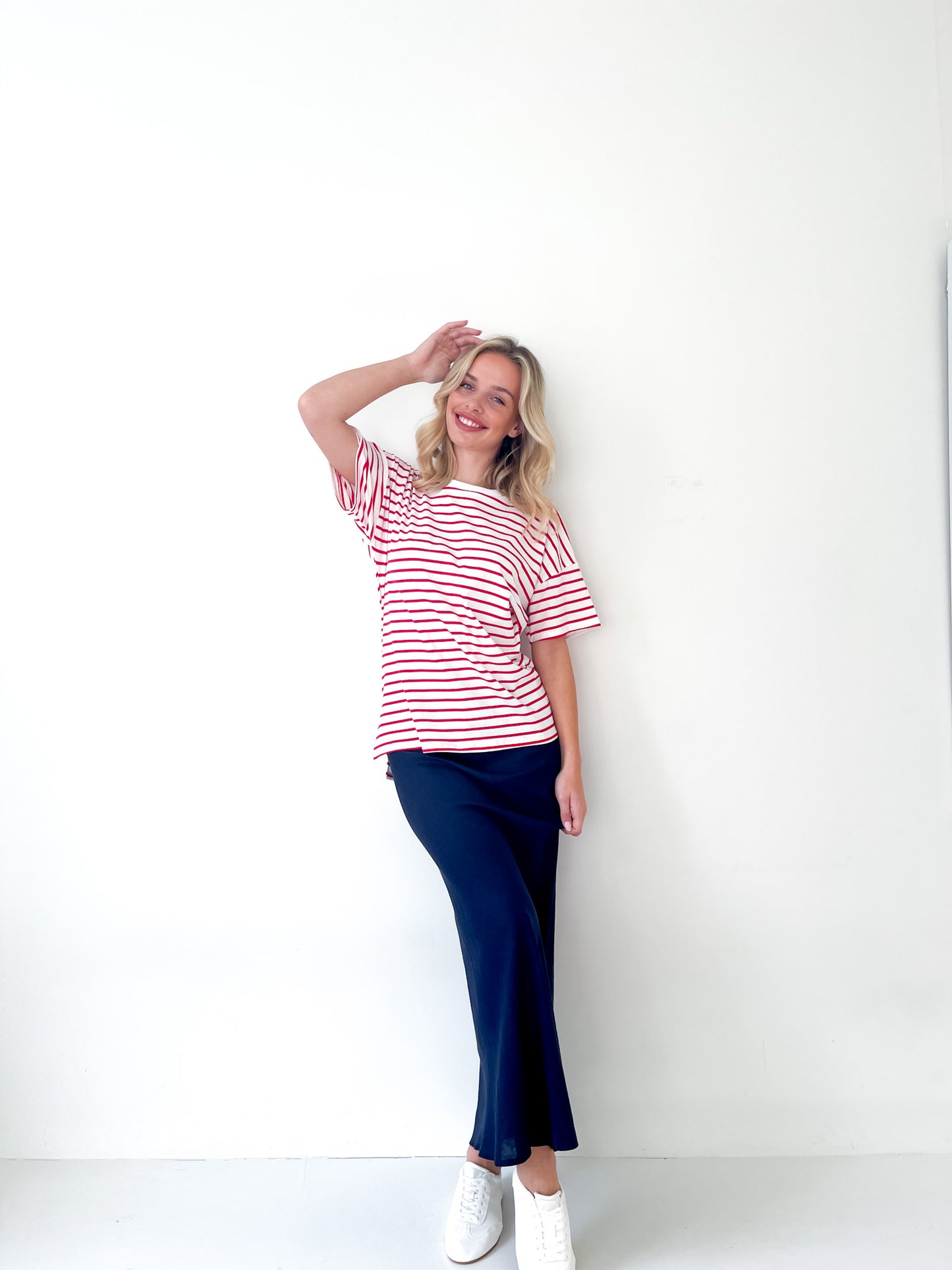 Navy Linen Skirt