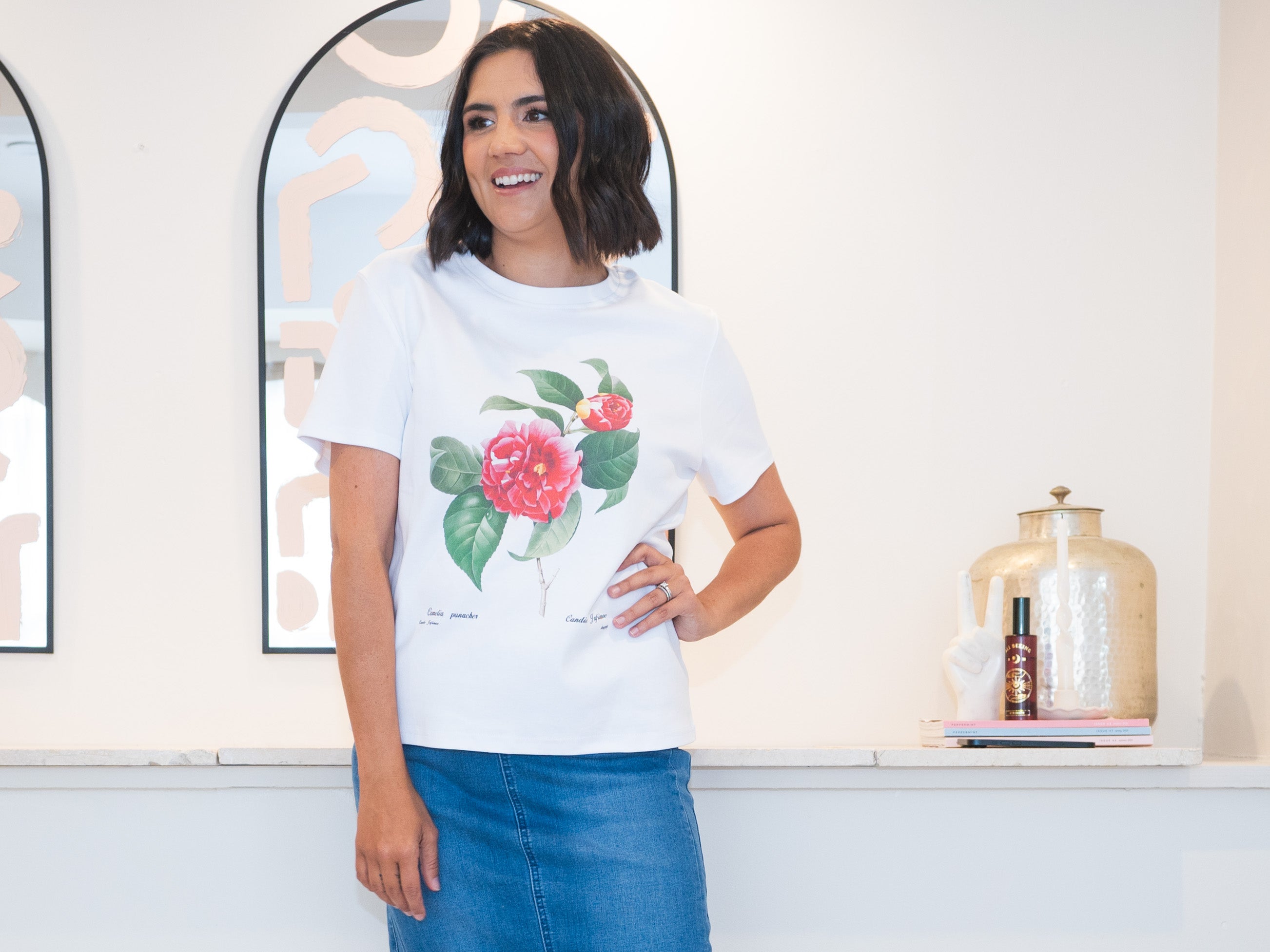 Floral Print Cotton Tee