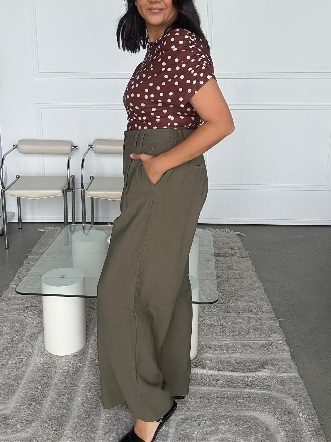 Mesh Polka Dot Top