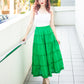 Frill Edge Tier Skirt Green