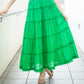 Frill Edge Tier Skirt Green