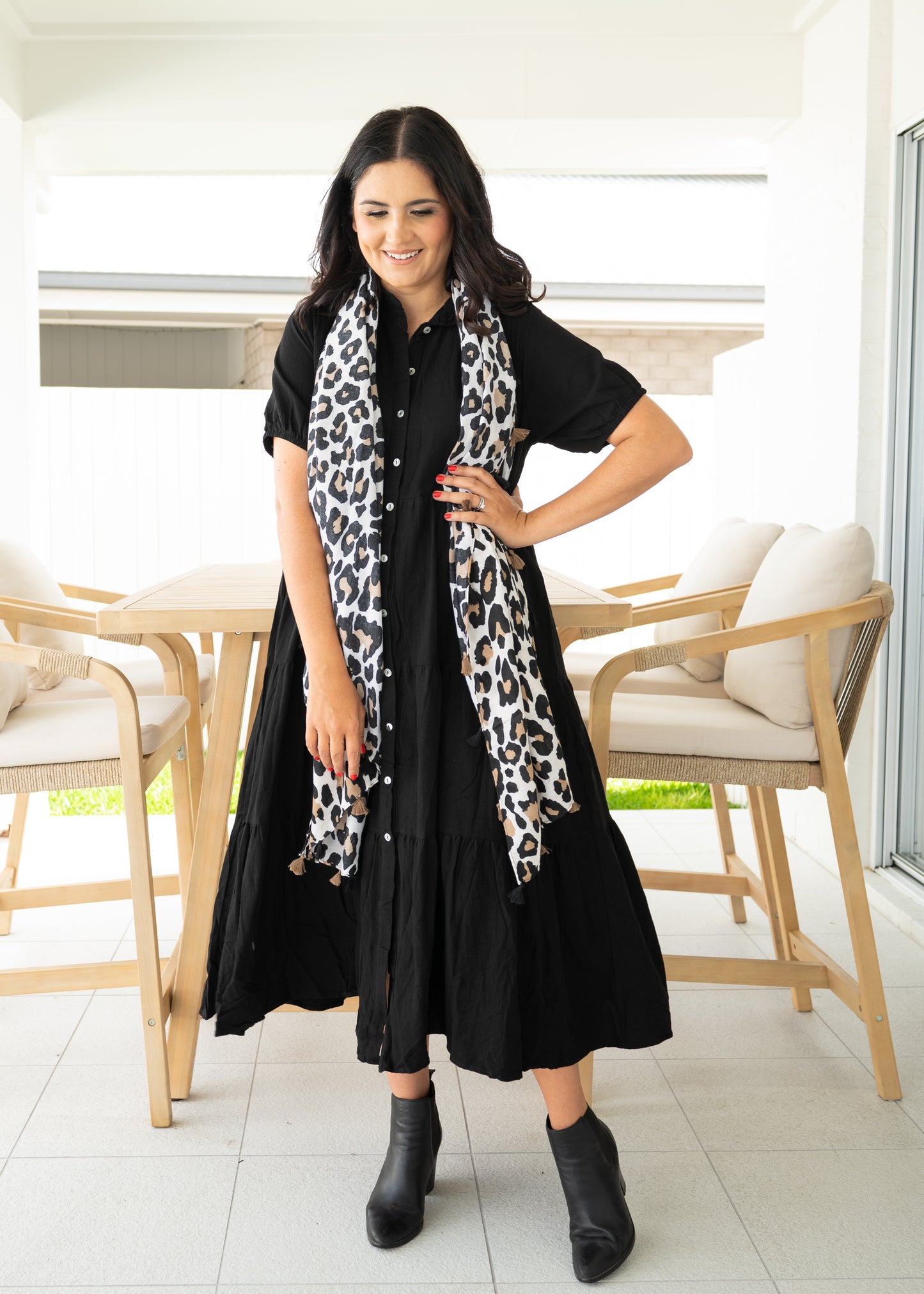 Kerrie Leopard Scarf