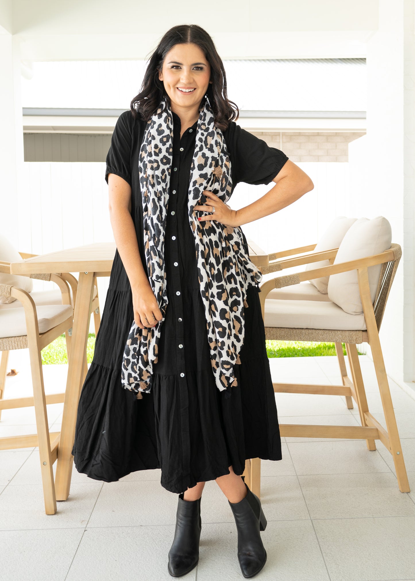 Kerrie Leopard Scarf